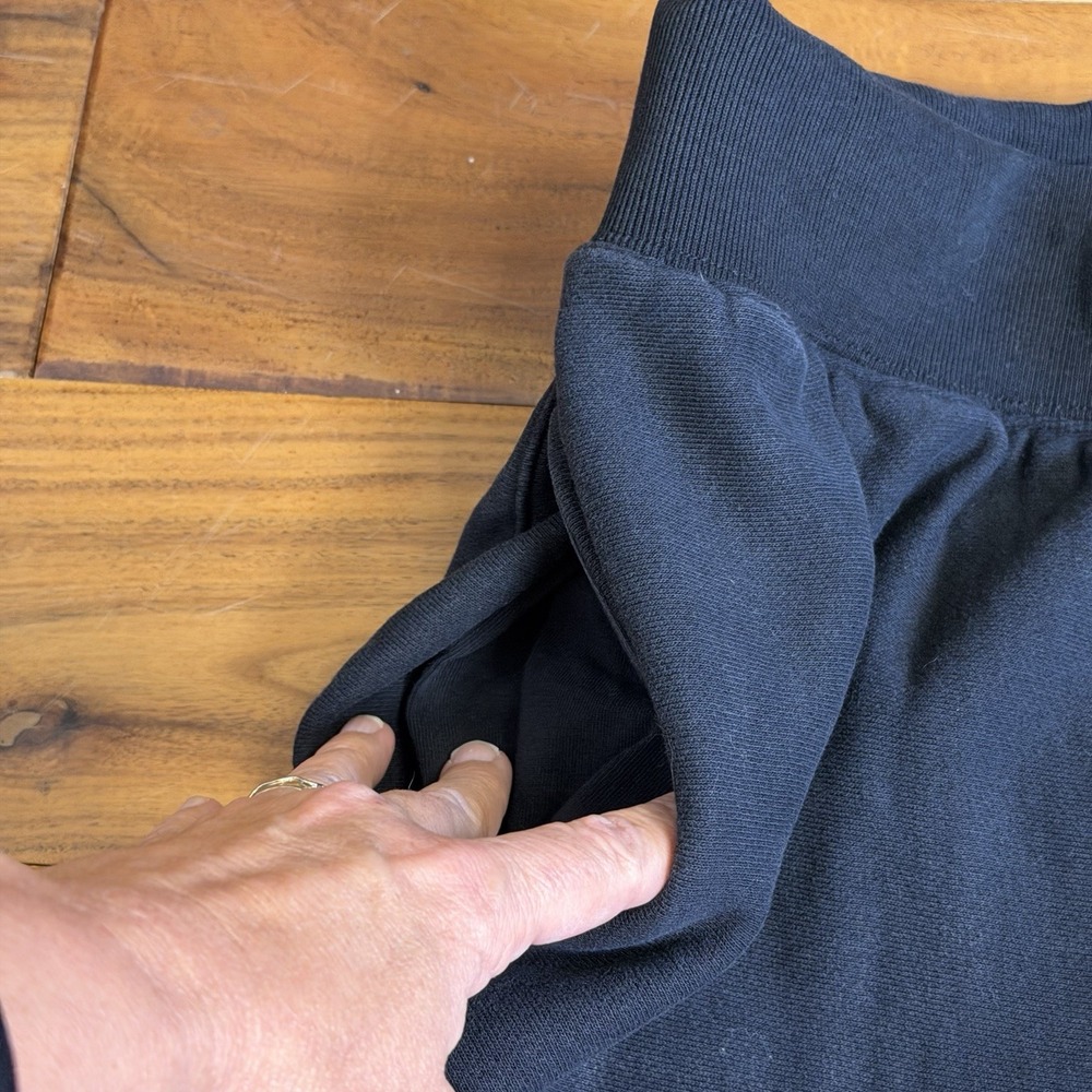 Vtg Champion Reverse Weave Jogger Sweatpants M Gray Black Split Color Block - Picture 5 of 8